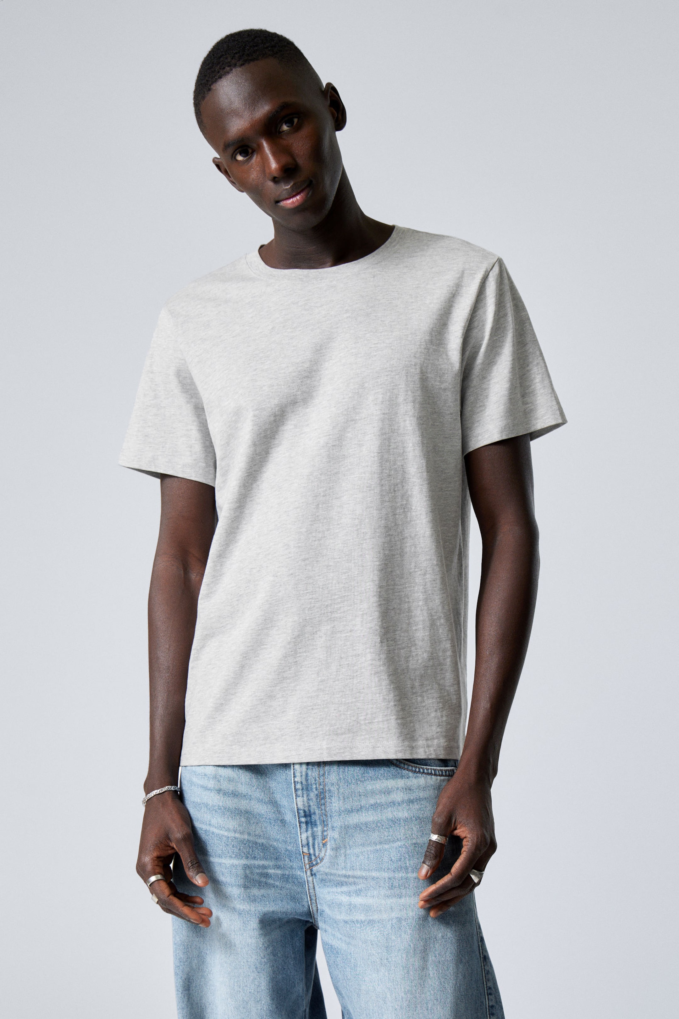 Grey - Standard Midweight T-shirt - 1
