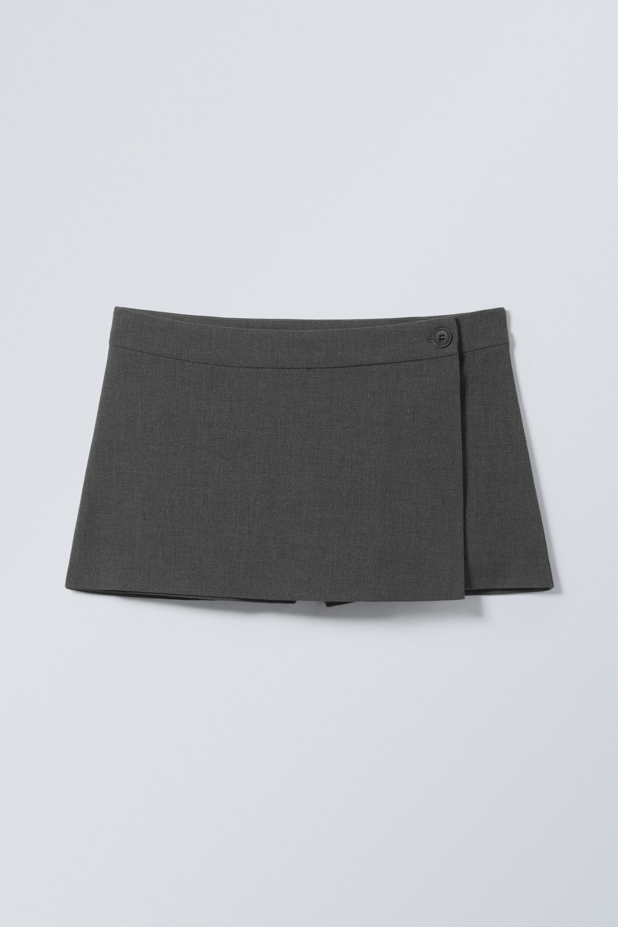 Donkergrijs gemêleerd - Geklede mini-rok - 4