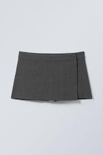 Mörkgråmelerad - Mini kostym-skort - 1