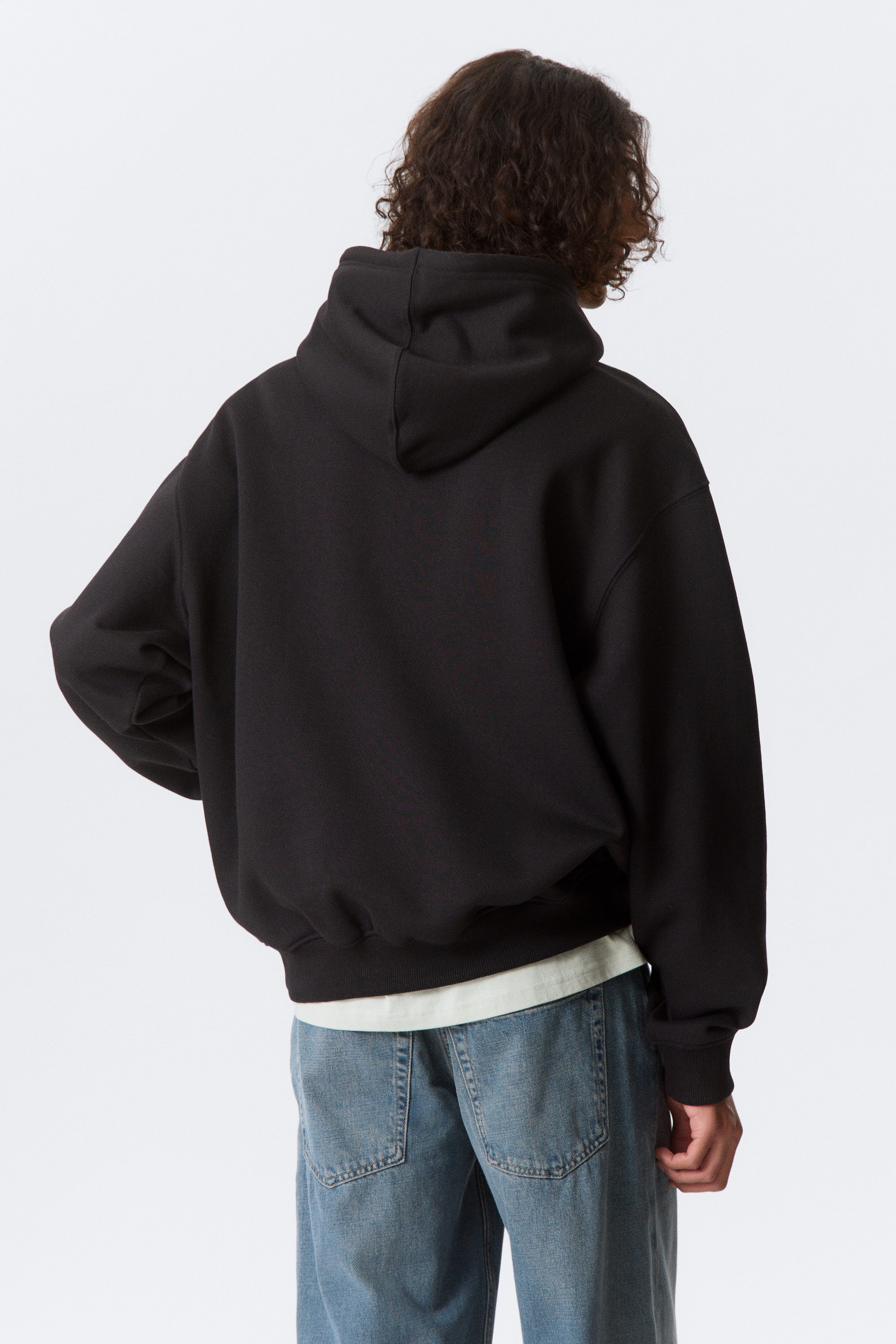 Svart - Relaxed Heavyweight Hoodie - 2