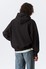 Svart - Relaxed Heavyweight Hoodie - 2