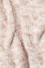 Light Pink Melange - Chunky Cable-Knitted Sweater - 4