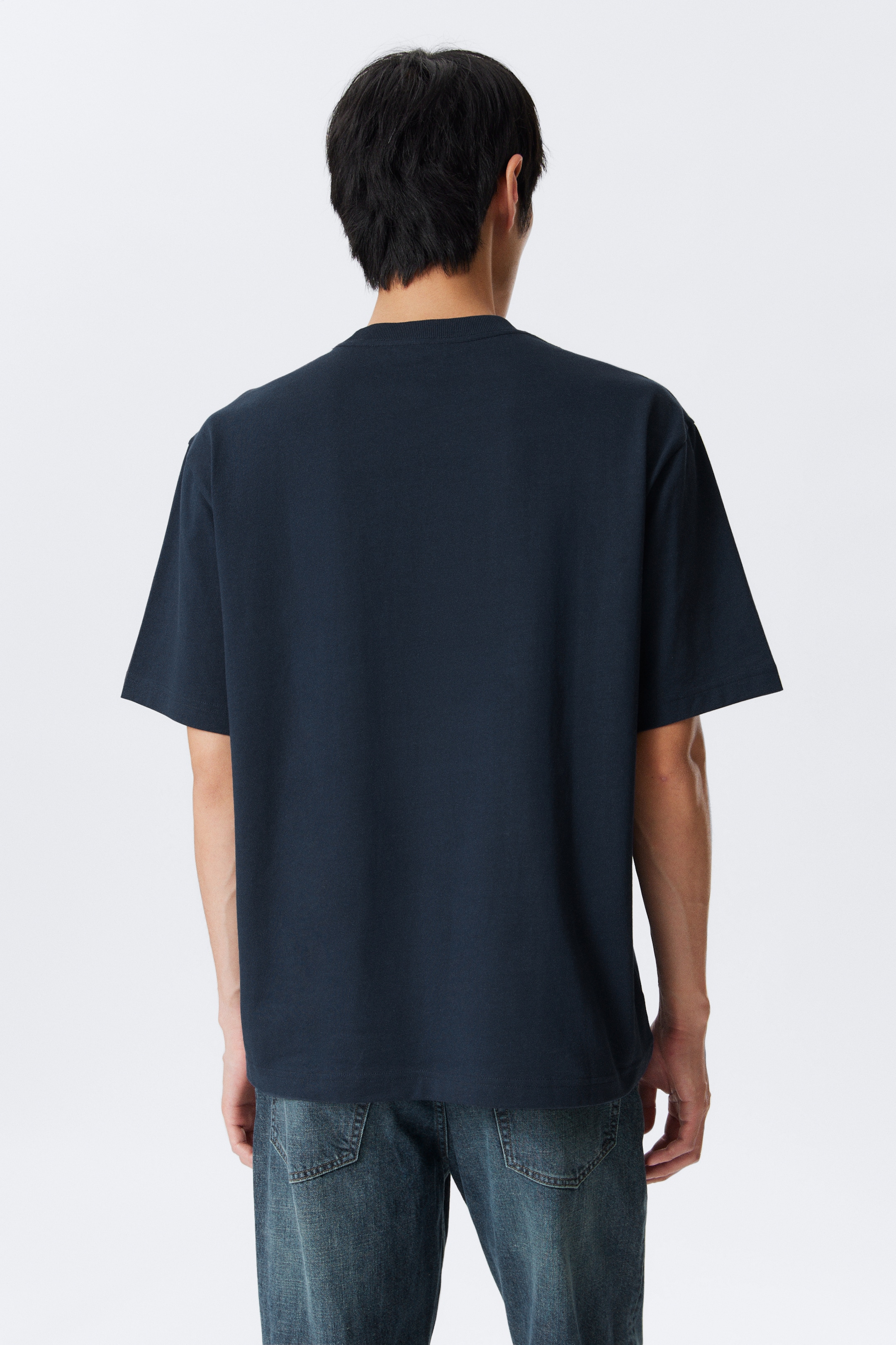Visualizza immagine più grande: T-shirt con stampa grafica e vestibilità relaxed - Blu scuro - Double Wave - UOMO | H&M IT 4