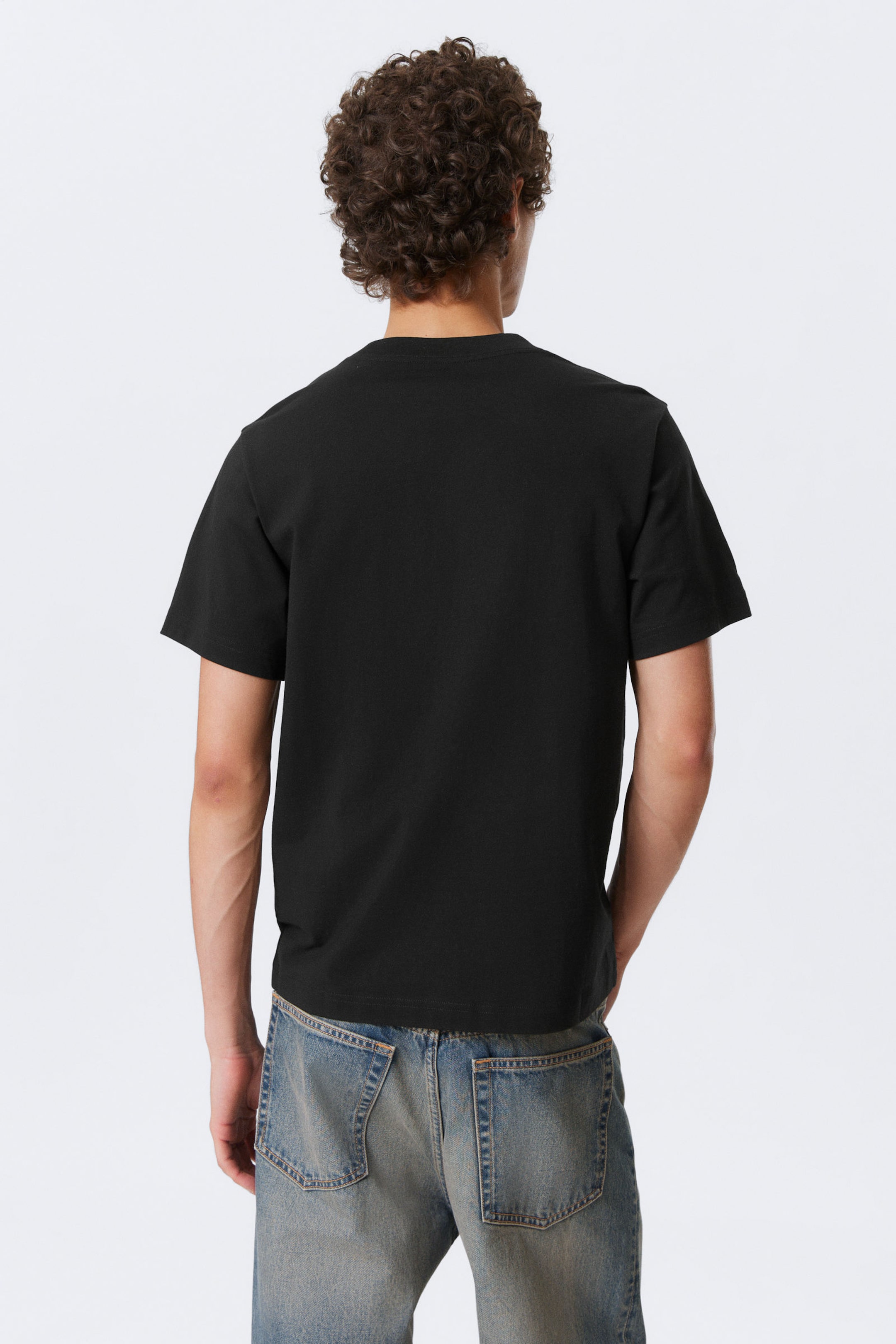 Black - Short Boxy Heavyweight T-shirt - 2
