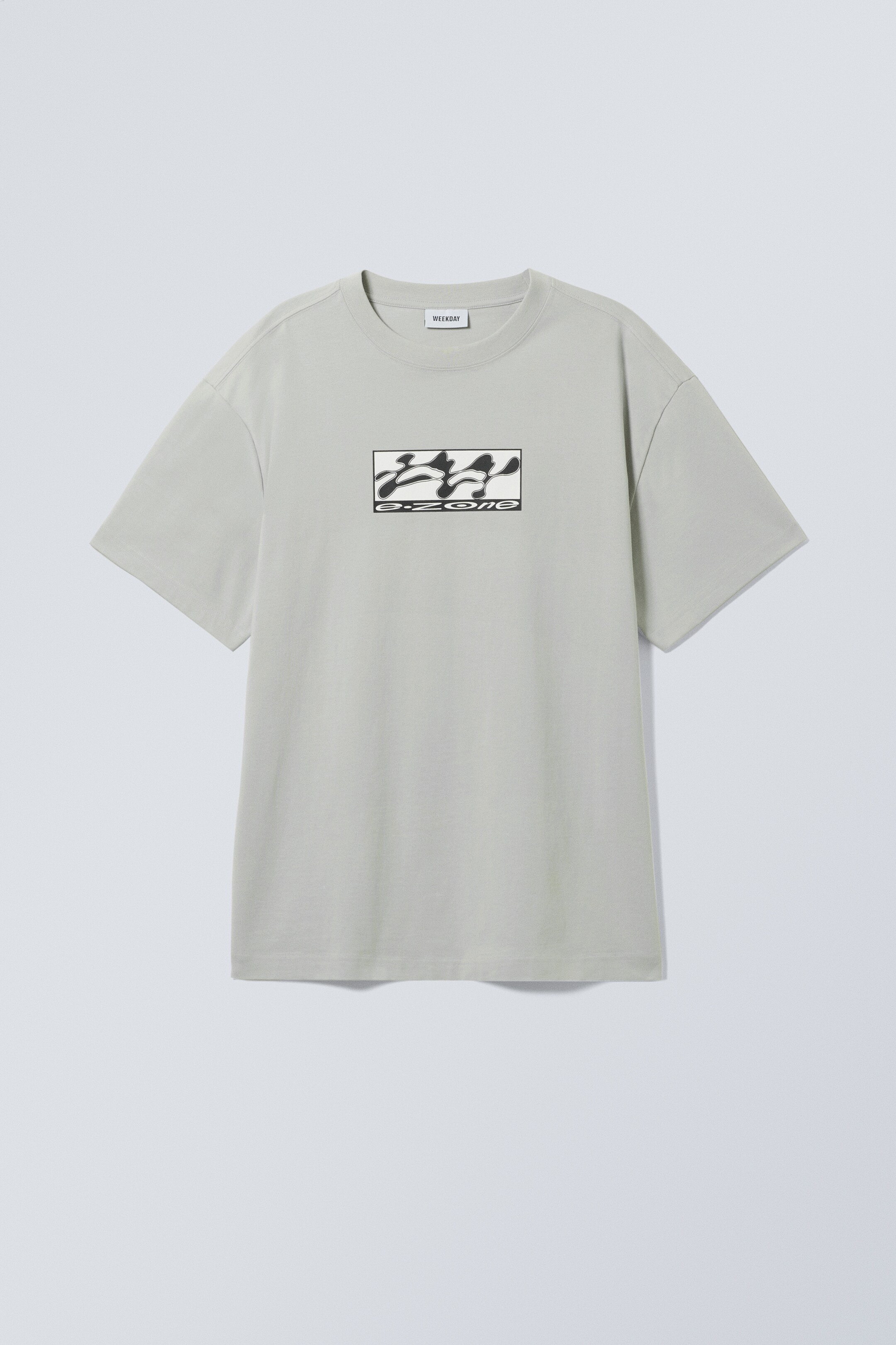 View larger image: Oversized Graphic Printed T-shirt - E-zone Grey - Men | H&M GB 1