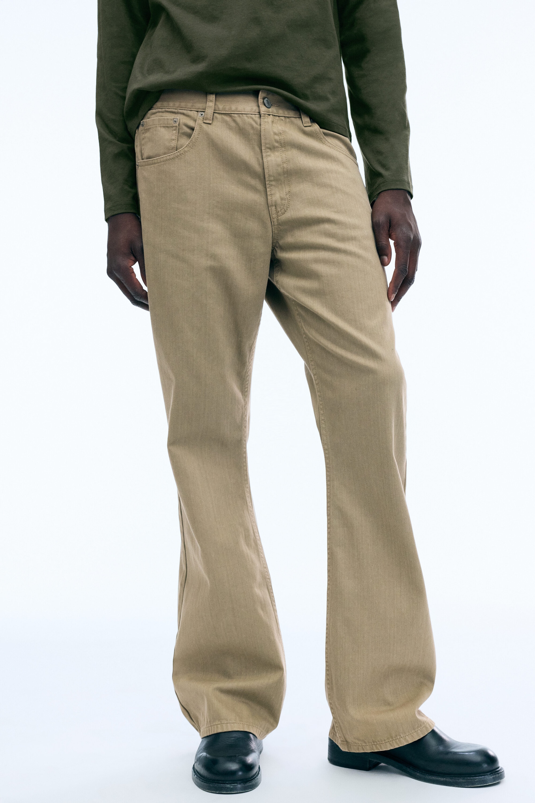 Beige - Mercury bootcut five-pocket trousers - 2