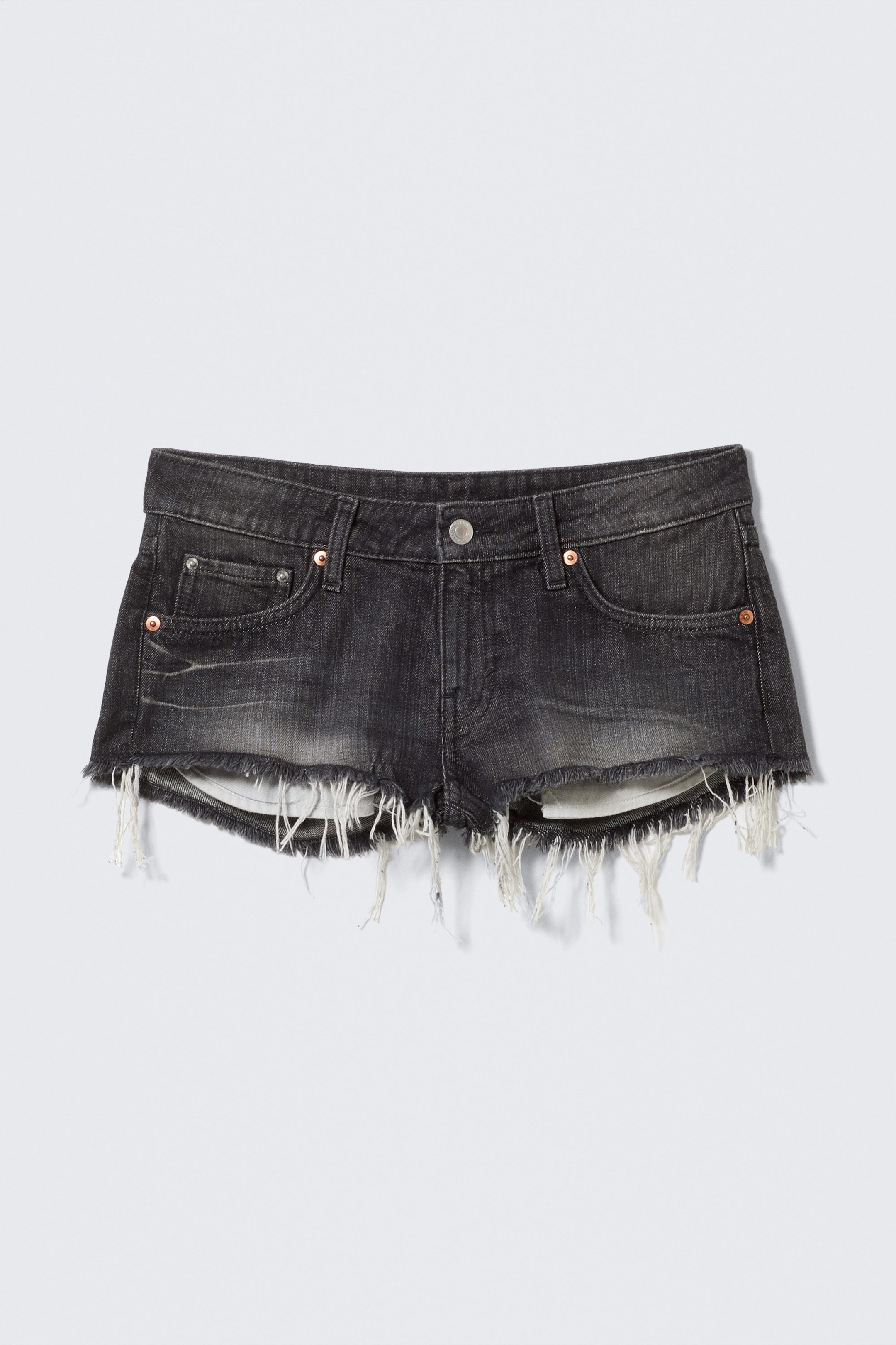 Chelsea Black - Black - Venus Frayed Low Rise Denim Hotpants - 3