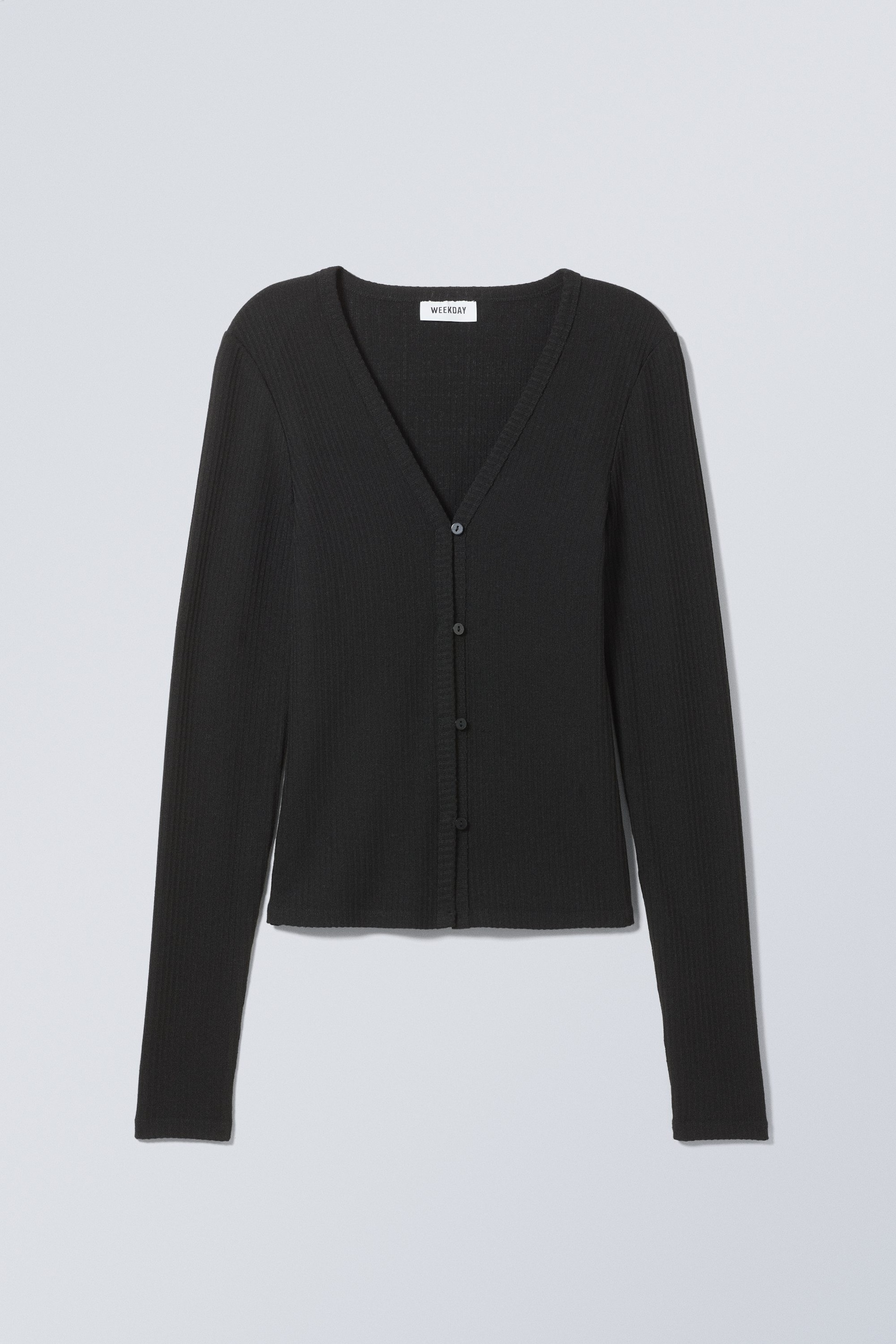 Schwarz - Enge Strickjacke Anais - 0
