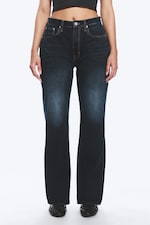 Angel Blue - Dark Blue - Resolute Curve High Waisted Regular Straight Jeans - 1