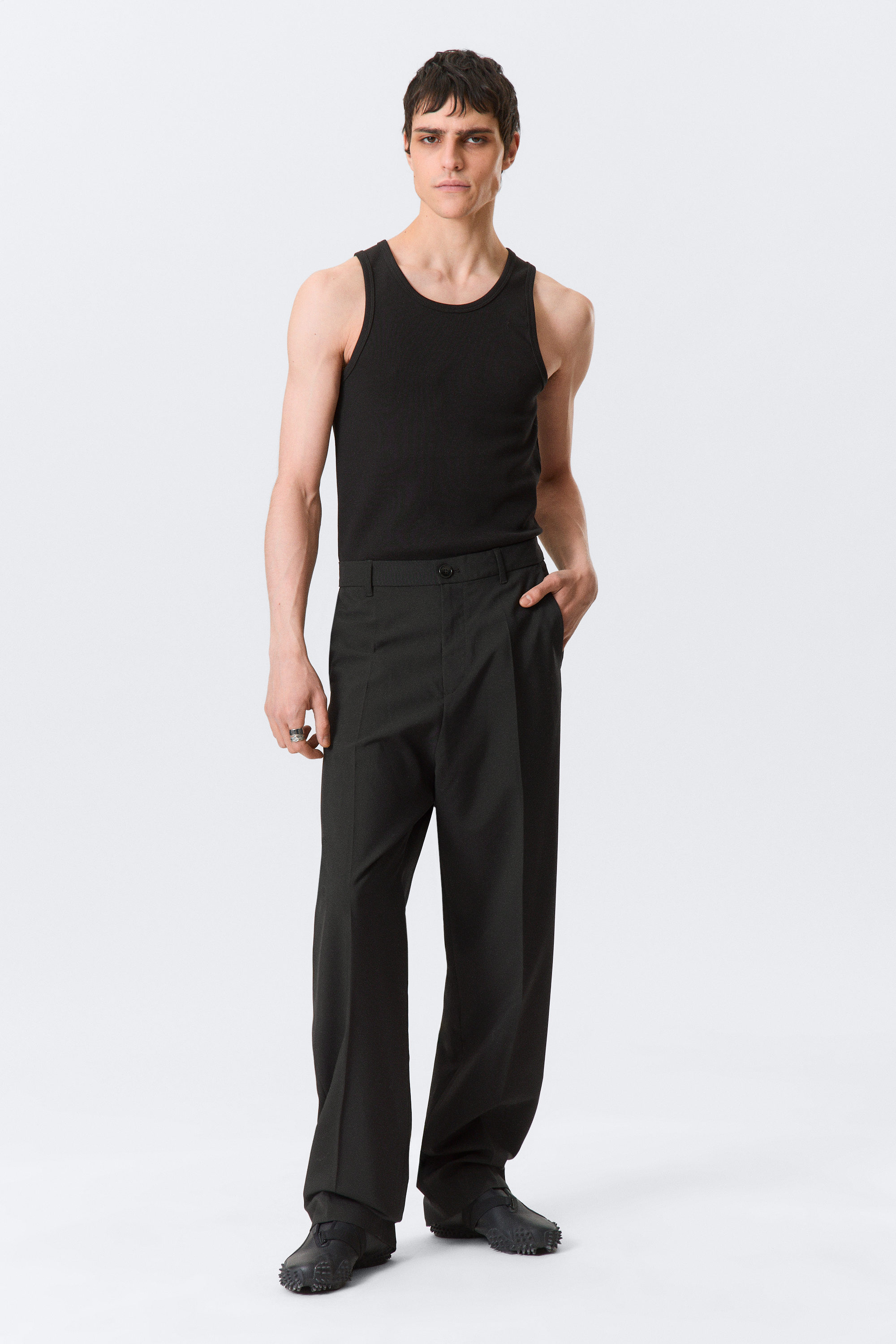 Black - Alessi Relaxed Suit Trousers - 1