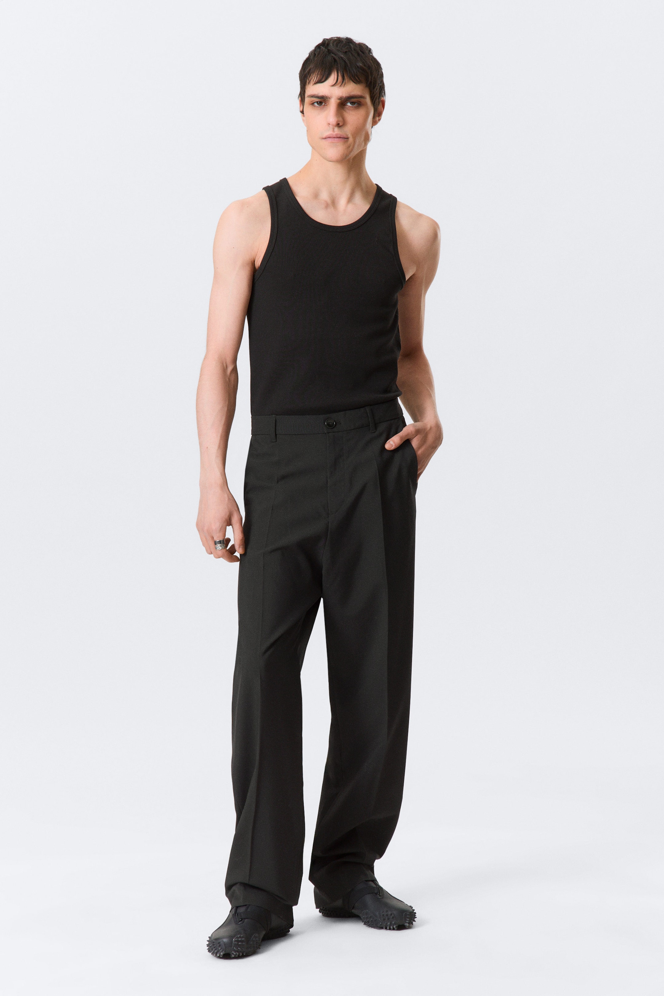 Black - Alessi Relaxed Suit Trousers - 1