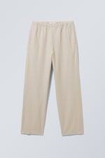 Light Grey - Seth Wide Linen Mix Joggers - 0