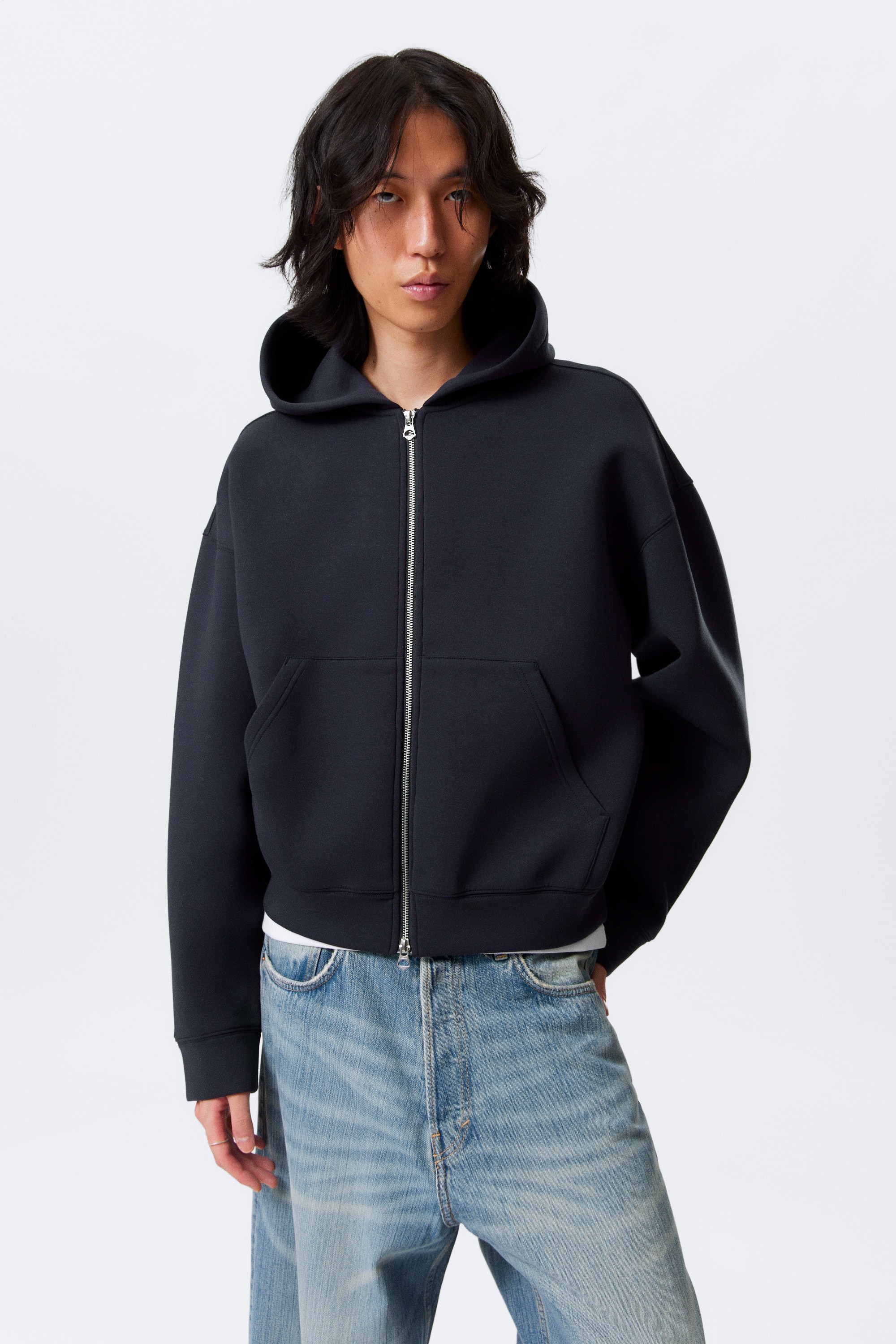 Simon Scuba Zip Hoodie - Dark Blue/Grey Melange/Black/Dark Grey Melange/Dark Brown/Dark Green