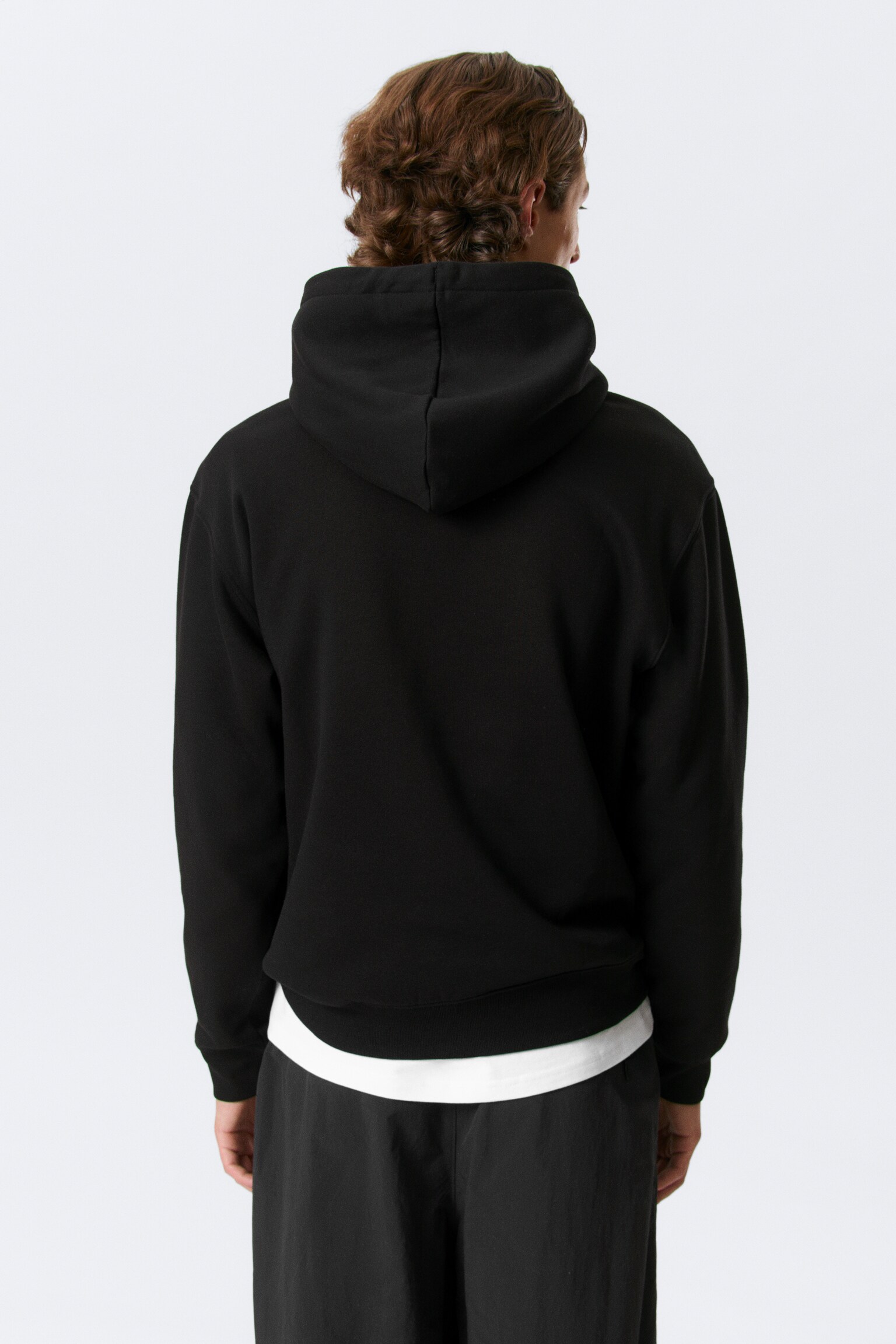 Klassischer Hoodie - Schwarz/Grau meliert - 3