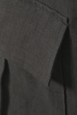Dark Grey - Parachute Cargo Linen Trouser - 1