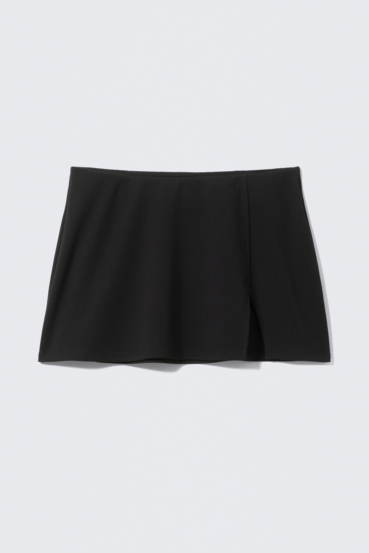 Mini Slit Skirt - Black - 2
