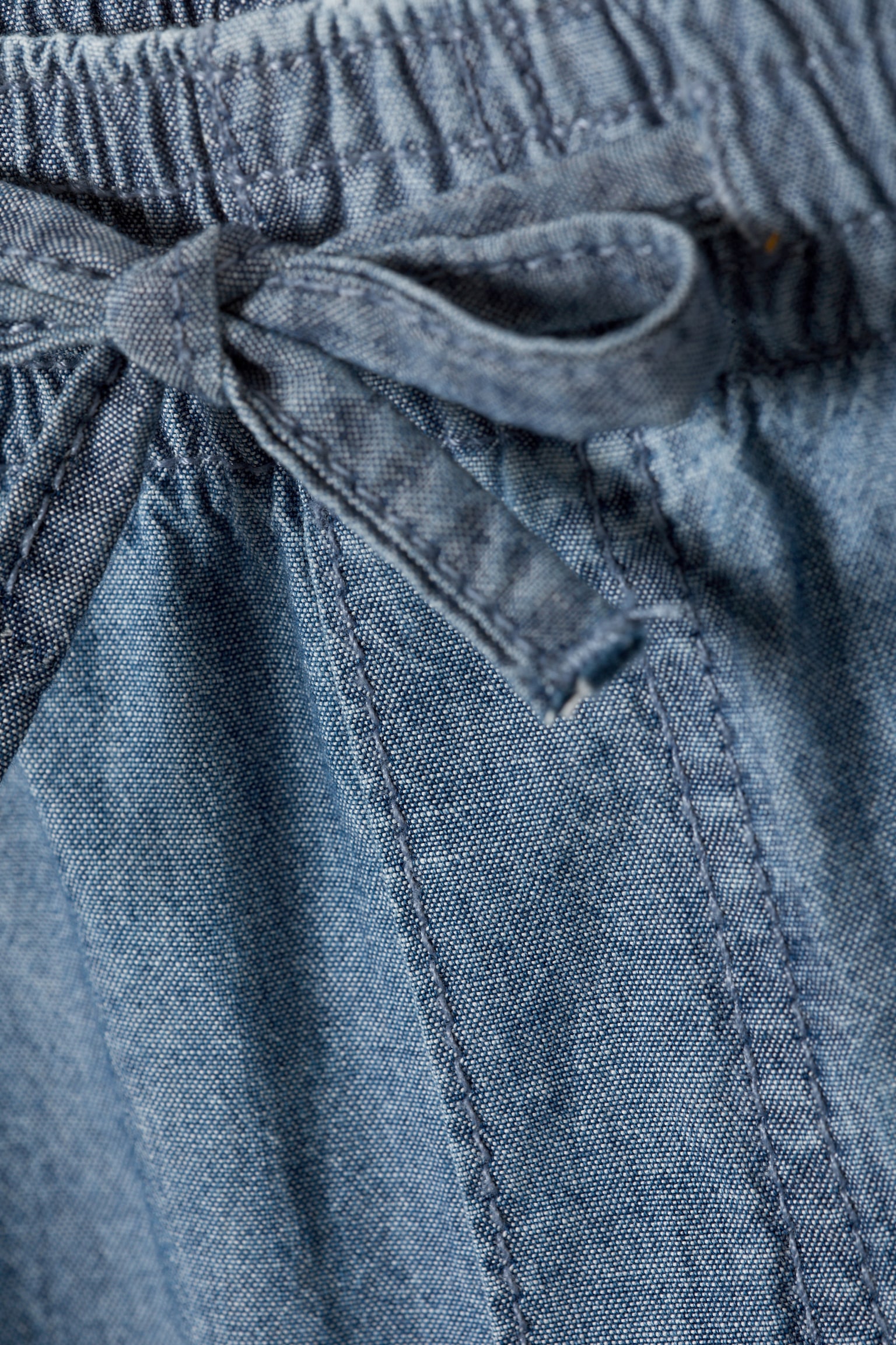 Weite Chambray-Jeans - Verwaschenes Blau/Schwarz meliert - 3