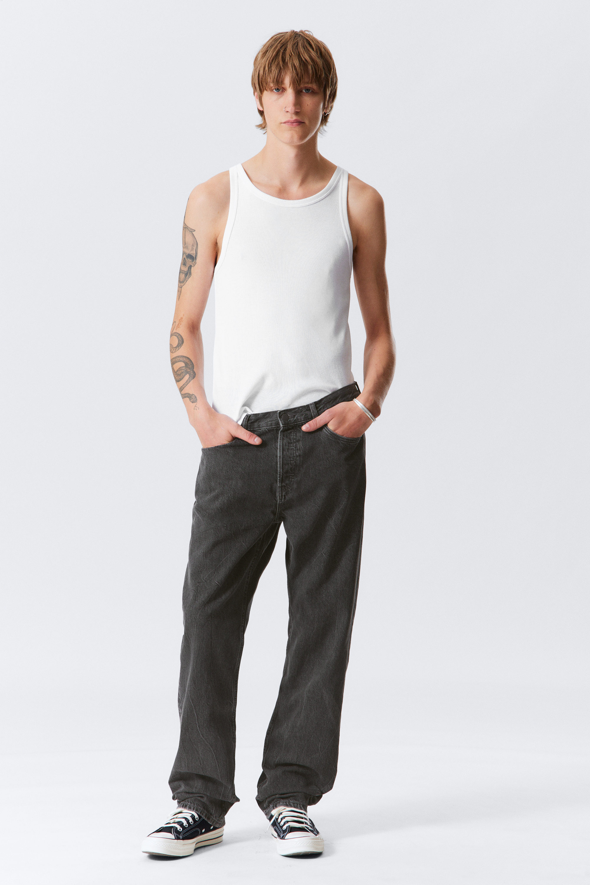 Risso Black - Schwarz - Space Relaxed Straight Leg Jeans - 1