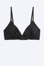 Svart - Myk Polstret Trekant-BH - 1