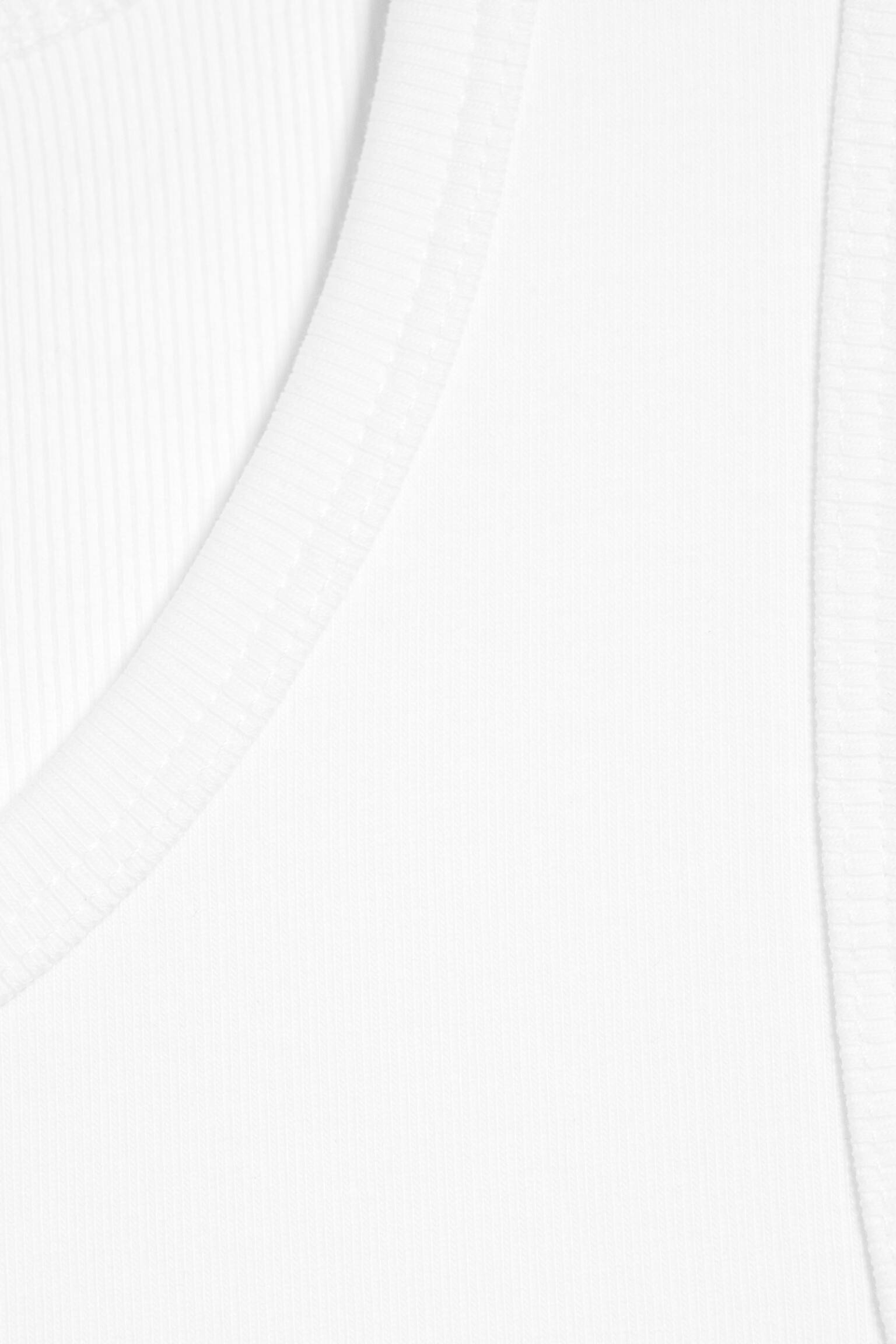 Klassieke geribde tanktop-Wit - 3