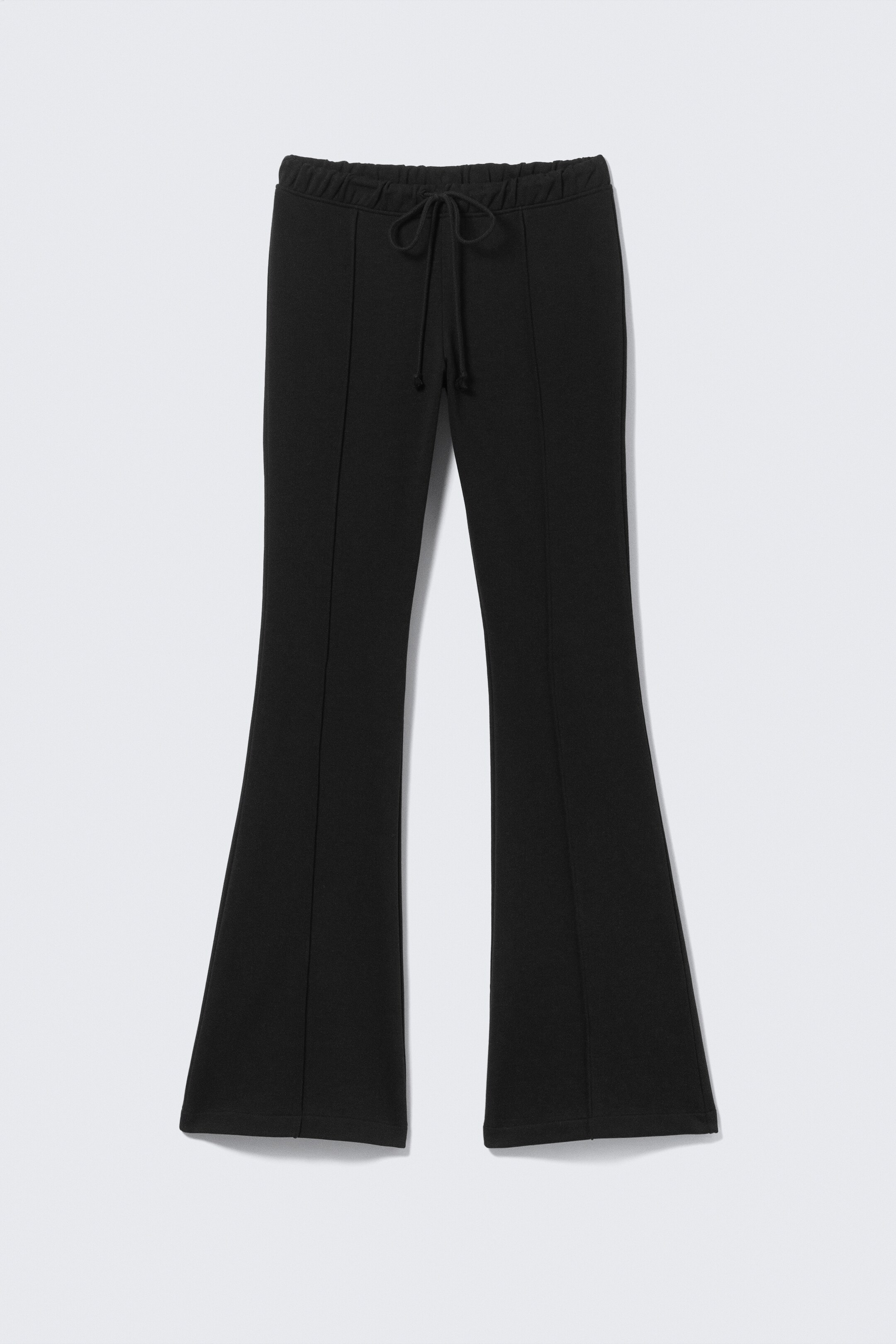 Se større billede: Mid Waist Pintuck Flared Sweatpants - Sort - DAME | H&M DK 4