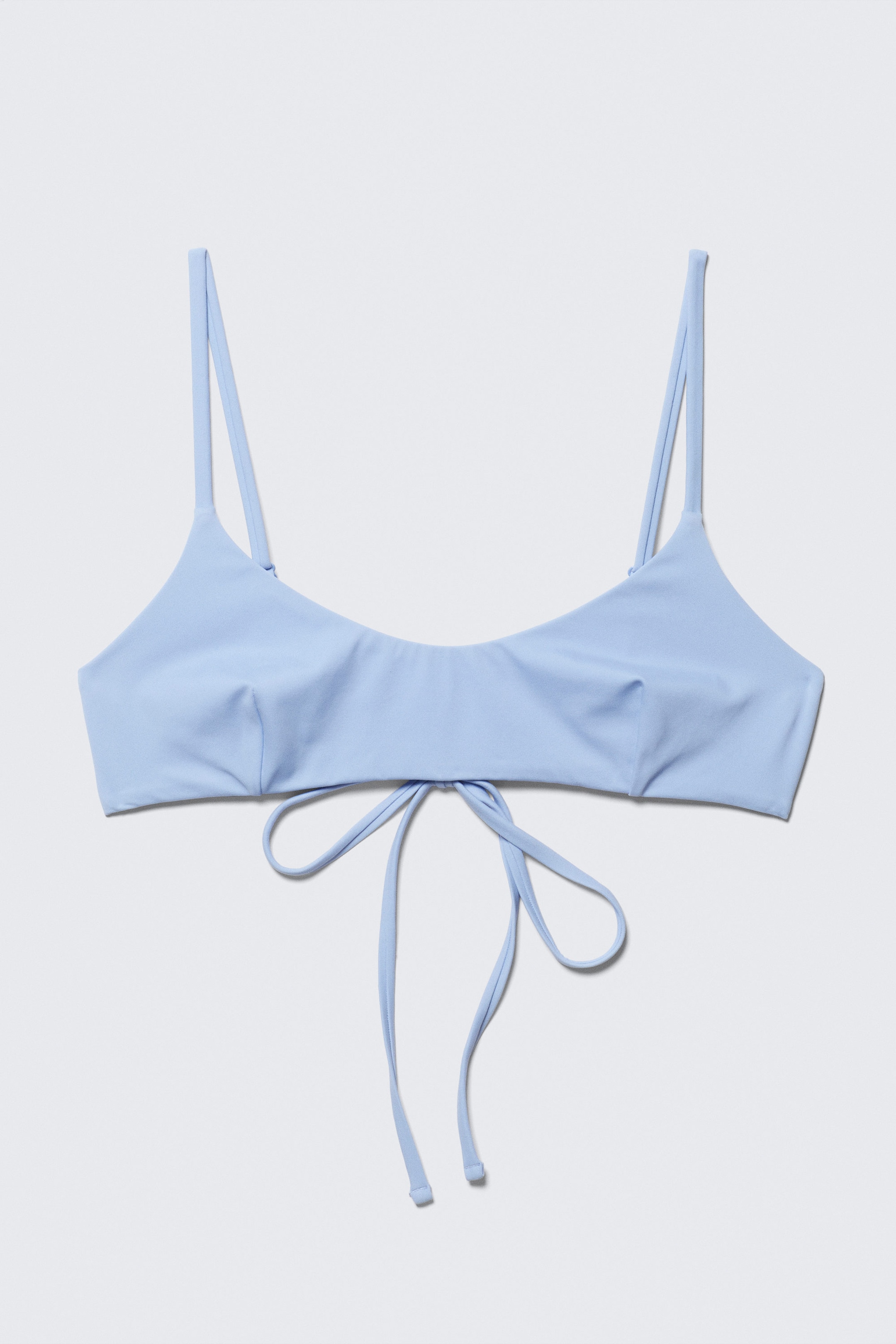 Hellblau - Träger-Bikinioberteil - 1