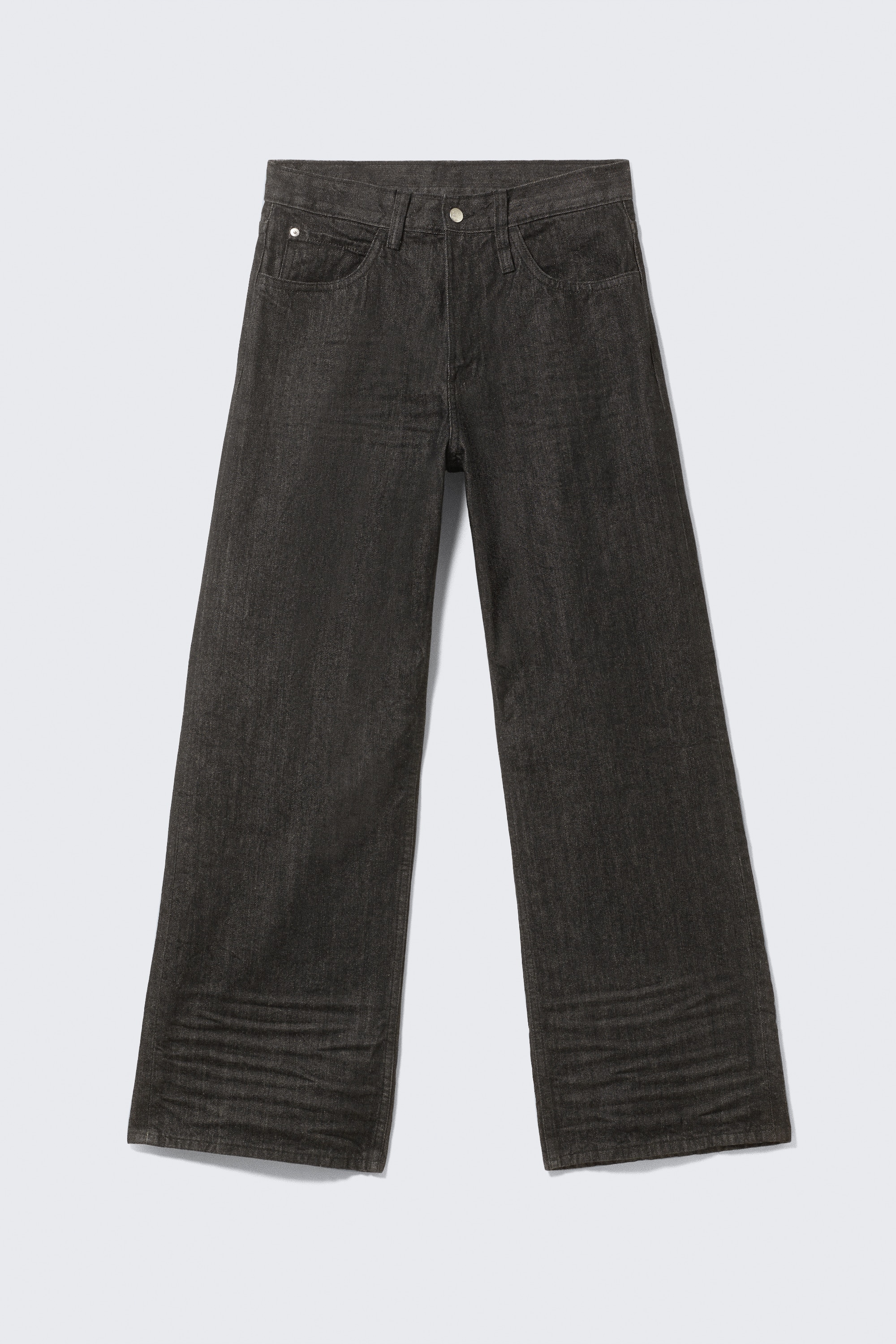 Looser Regular Waist Loose Straight Jeans - Extra Black Rinse/Blue