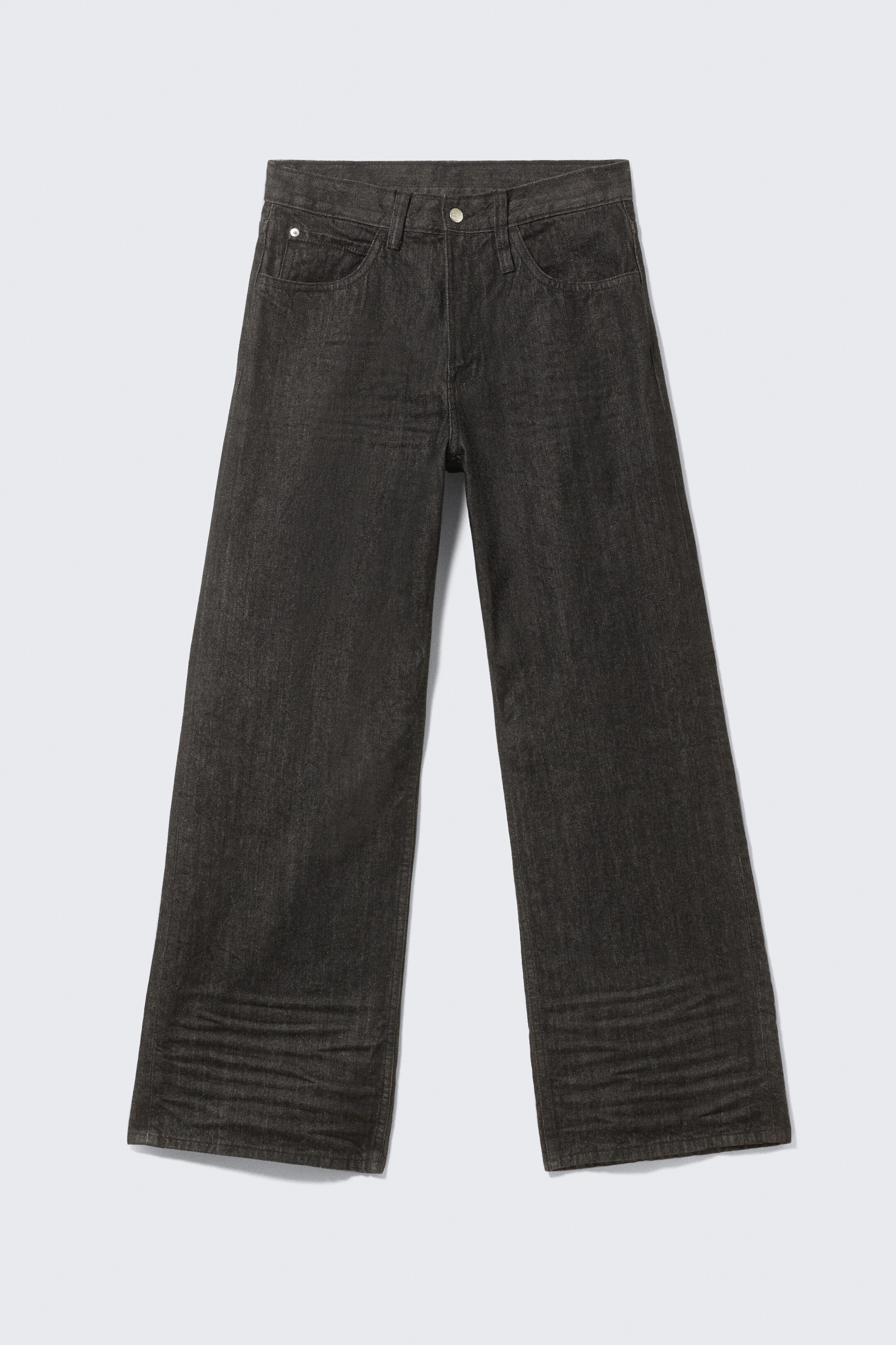 Zobrazit větší obrázek: Looser Regular Waist Loose Straight Jeans - Extra Black Rinse - MUŽI | H&M CZ 5