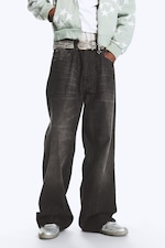 Chafe svart - Looser rett jeans med løs passform og normalt liv - 1