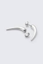 Silver - Claw Earrings - 0