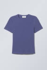 Lila - Schmal geschnittenes T-Shirt - 0