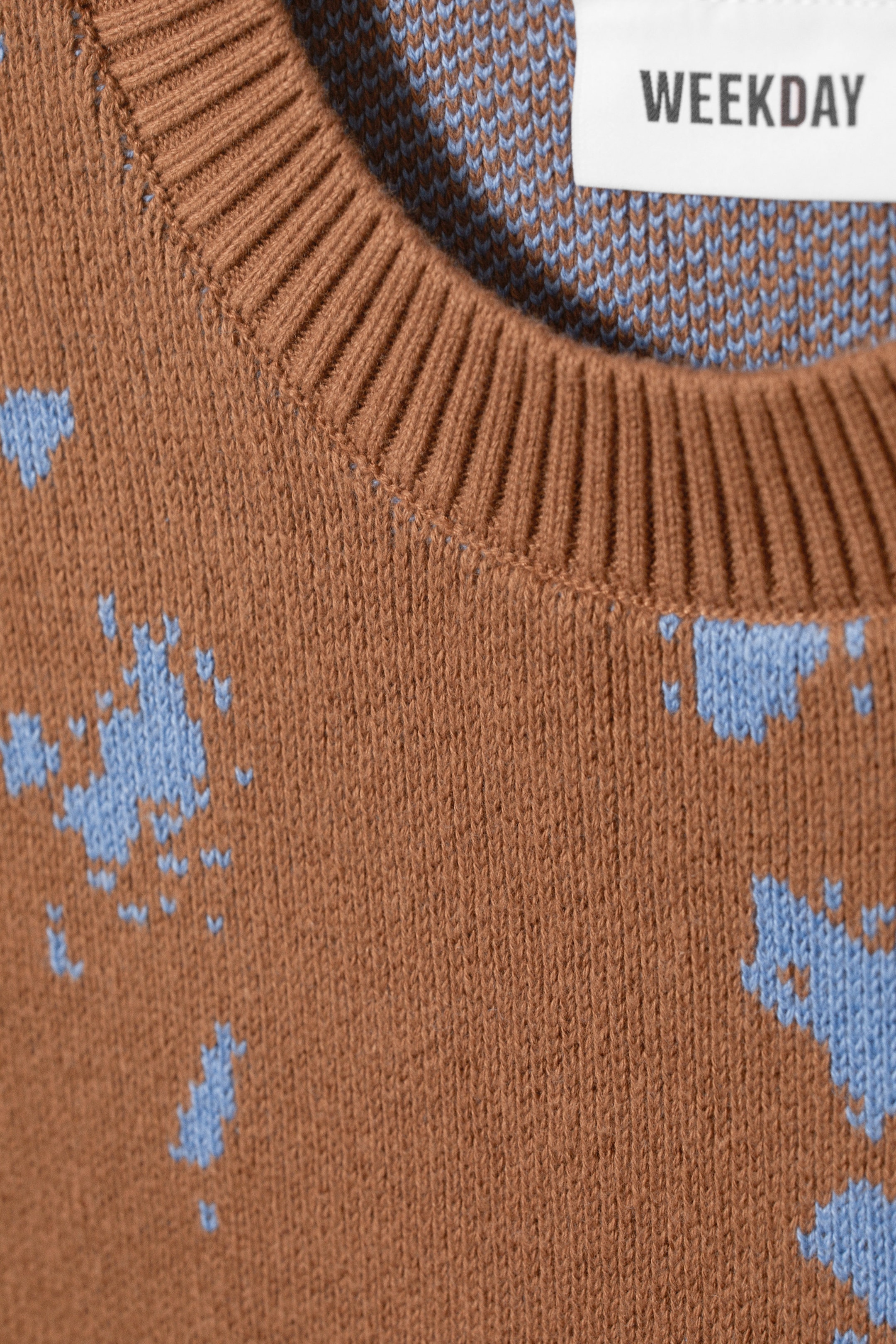 Blue Stained Brown - Shrunken Knitted Vest - 1