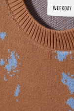 Blue Stained Brown - Shrunken Knitted Vest - 1