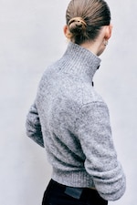Grey Melange - Double-breasted buttoned cardigan - 3