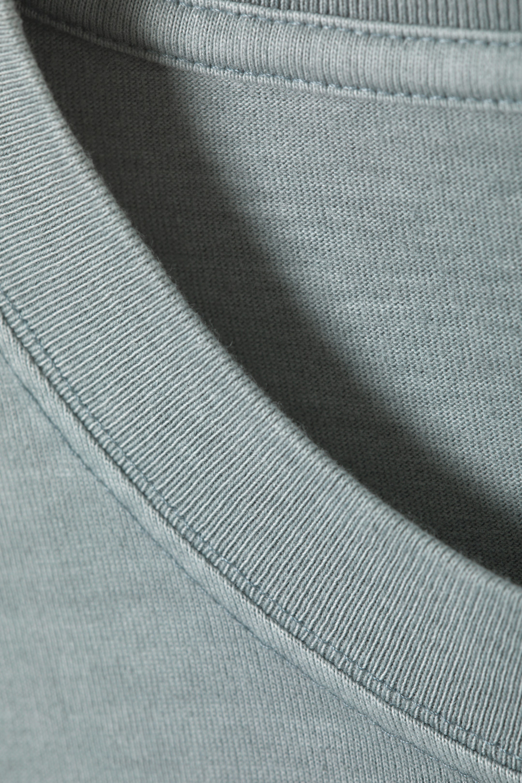 Verwaschenes Graublau - Schweres Oversized-T-Shirt - 1