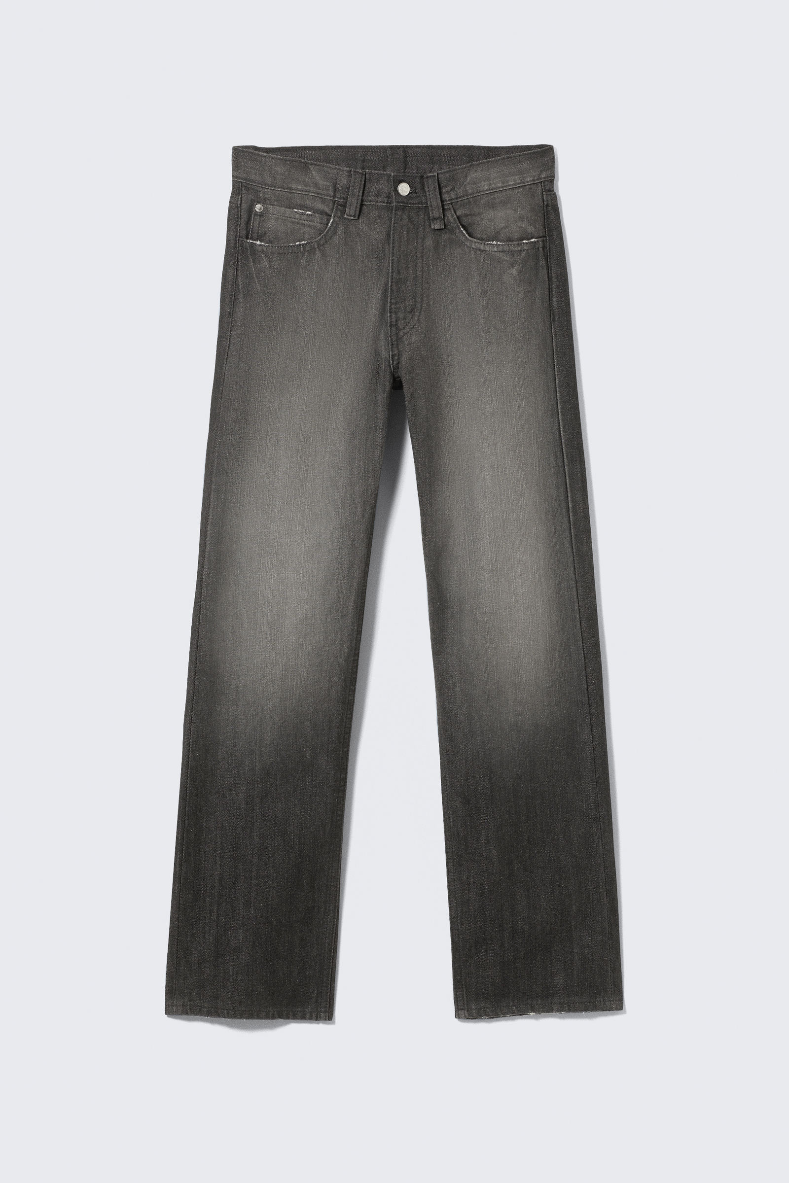 space relaxed straight leg jeans - Steel Blue - Medium Blue