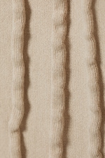 Beige - Strukturerad cardigan med dragkedja - 1
