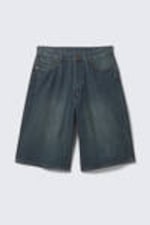 Lake Blue - Medium Blue - Astro Denim Loose Baggy Shorts - 9