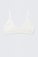 White - Soft Seamless Triangle Bra - 0