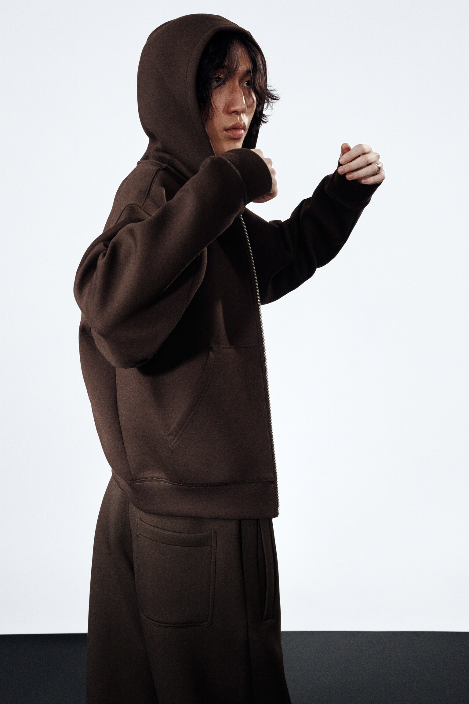 Simon Scuba Hoodie med dragkedja - Mörkbrun/Mörkgråmelerad/Grå/Melange/Svart/Mörkgrön/Mörkblå - 5