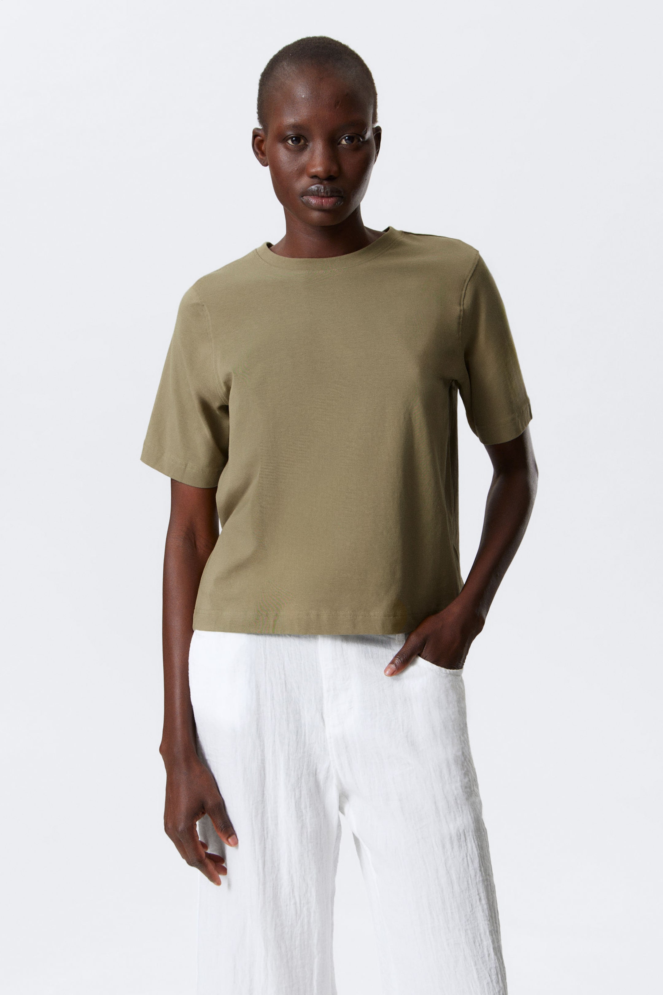 #7C775F - Perfect Boxy T-shirt - 1