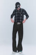 Waschung "Extra Black" - Boo Bootleg – Bootcut-Jeans mit niedriger Taille - 0