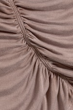 Washed Brown - Ruched Halter Jersey Top - 5