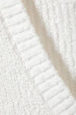 White - Boxy Knitted V-neck Sweater - 5