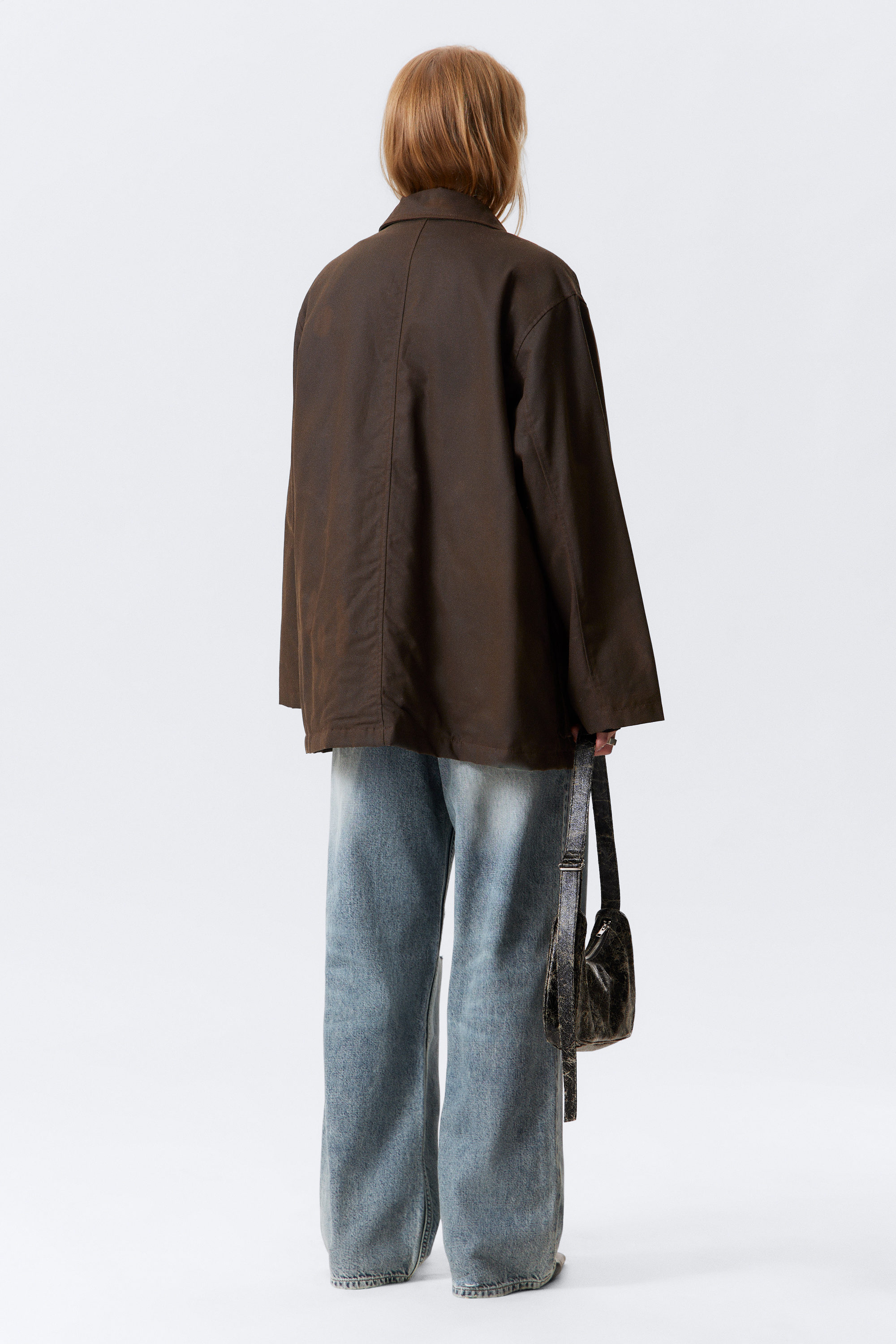 Dunkelbraun - Utility-Wachsjacke aus Baumwolle - 4