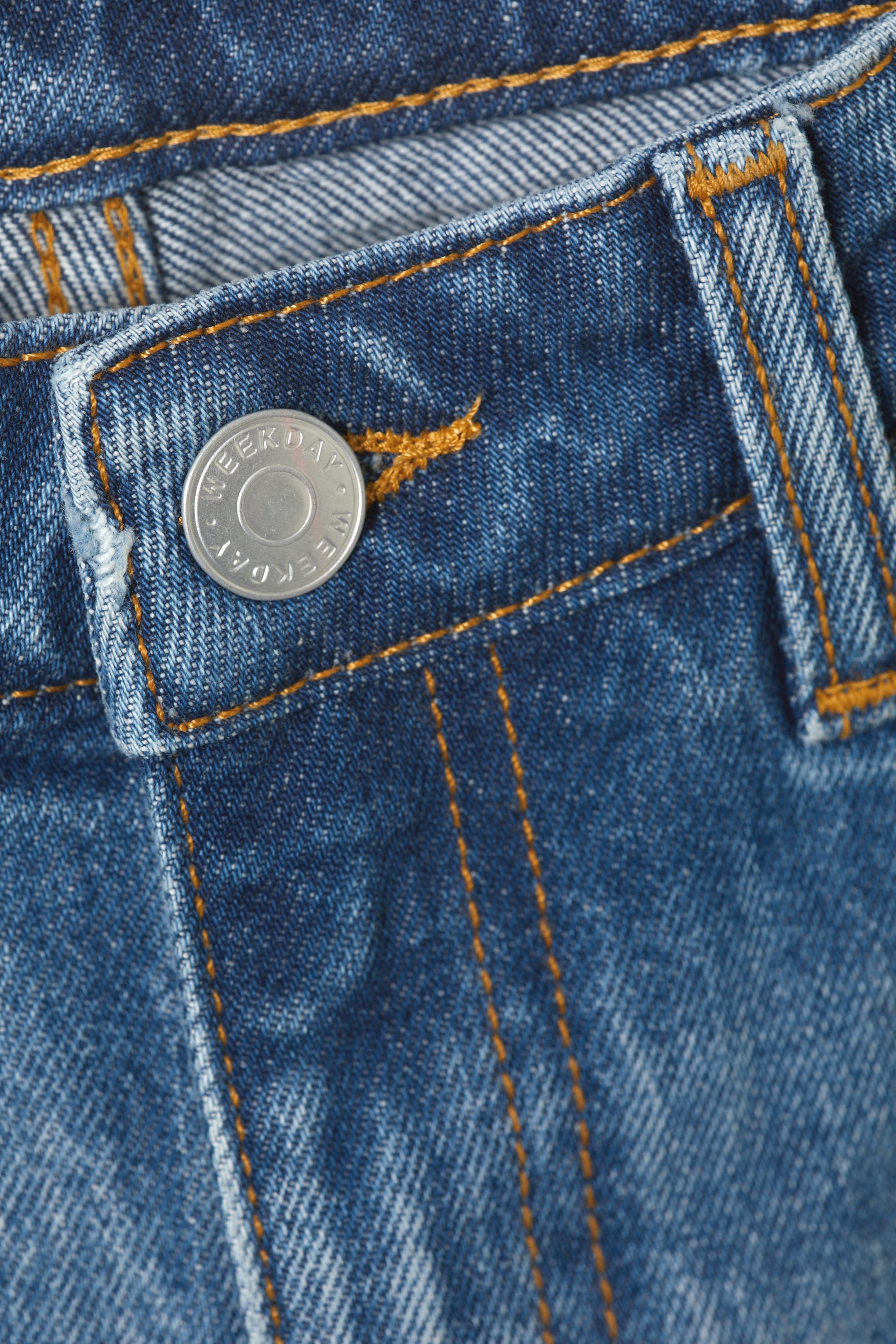 Golf Blue - Medium Blue - Smooth High Waisted Slim Jeans - 2
