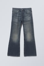 Deep Ocean Blue - Dark Blue - Time Loose Bootcut Jeans - 0