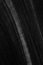 Schwarz - Figurbetontes Langarmshirt in Tear-Knit-Optik - 5