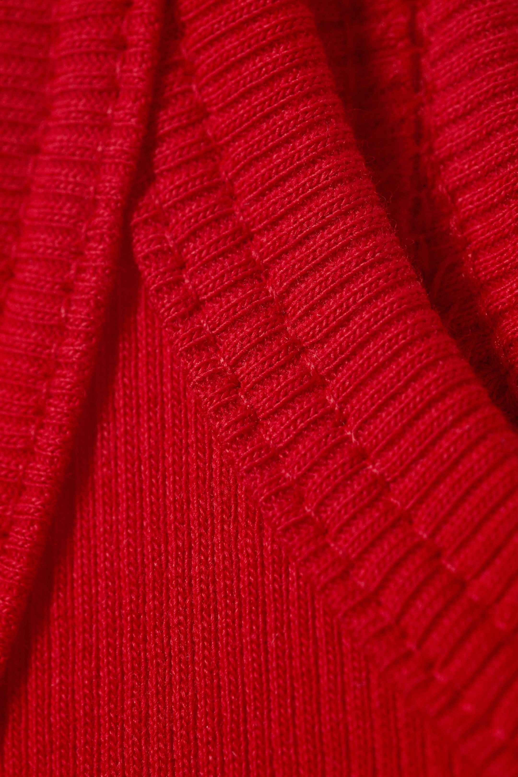 Bright Red - Close Fitted Ribbed Singlet - 1