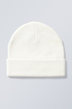 White - Liam Knit Beanie - 0